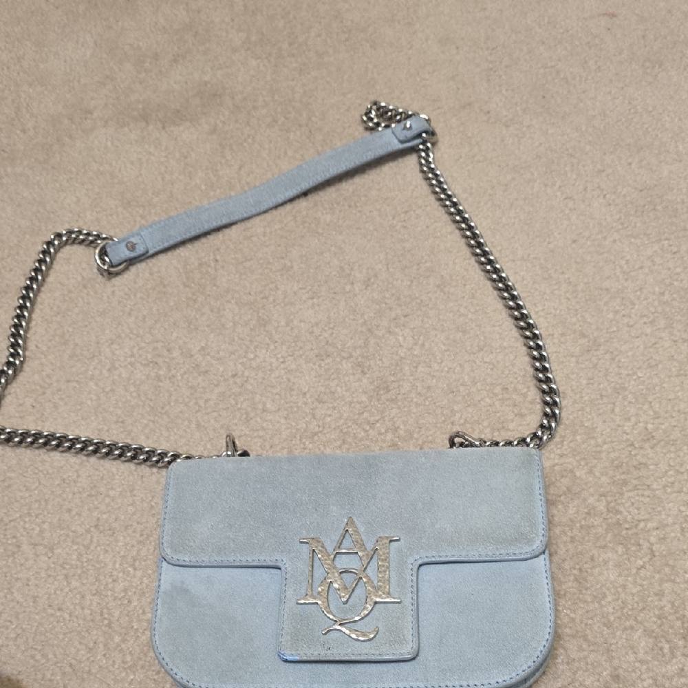 Alexander McQueen Light Blue Crossbody Bag